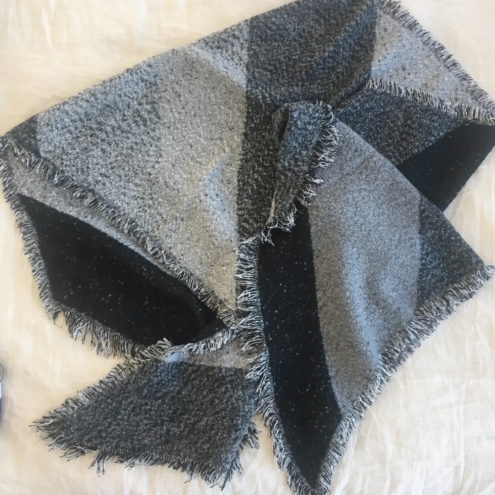 Grey and Black Cozy Wrap